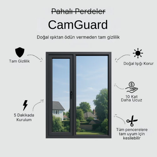 CamGuard™ Pencere Gizlilik Filmi 100% GİZLİLİK